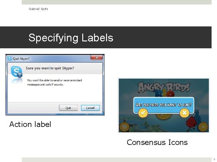 Gabriel Spitz Specifying Labels Action label Consensus Icons 7 