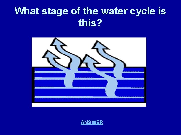 What stage of the water cycle is this? ANSWER 