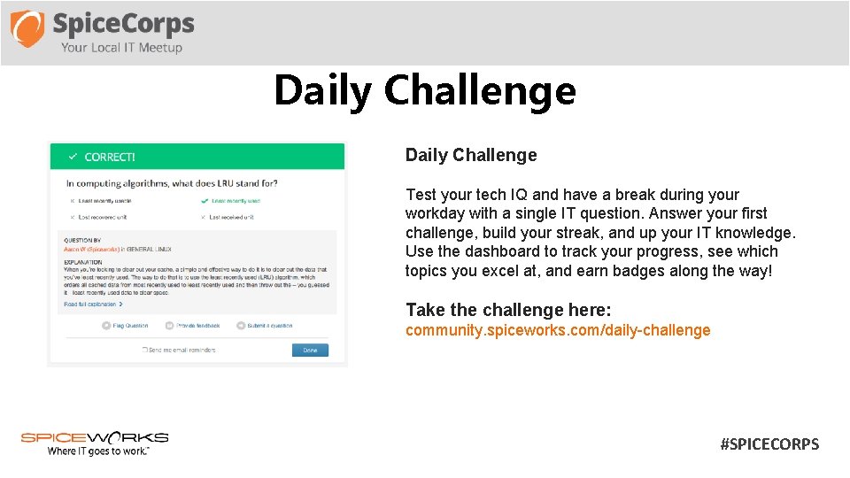 Daily Challenge Test your tech IQ and have a break during your workday with