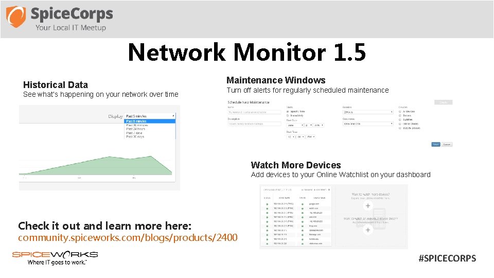 Network Monitor 1. 5 Historical Data See what’s happening on your network over time