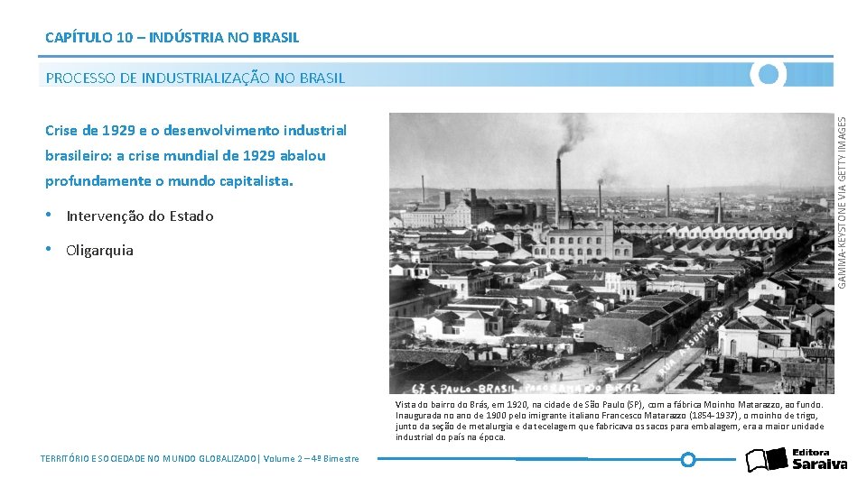 CAPÍTULO 10 – INDÚSTRIA NO BRASIL GAMMA-KEYSTONE VIA GETTY IMAGES PROCESSO DE INDUSTRIALIZAÇÃO NO