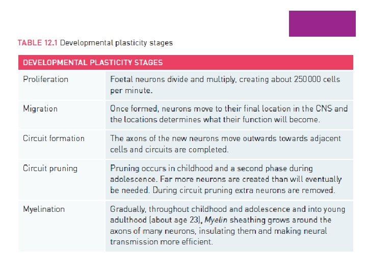 Plasticity and effects of experience on the brain ¡Developmental plasticity and adaptive plasticity ¡Developmental