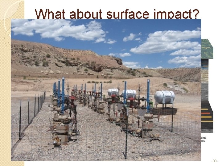 What about surface impact? Apache’s L-34 pad covers six acres and drains 6000 acres.