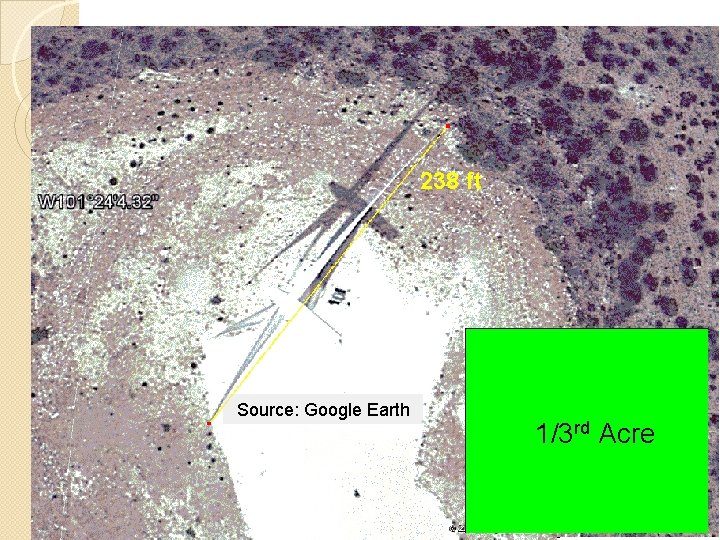 What about surface impact? Apache’s L-34 pad covers six acres and drains 6000 acres.