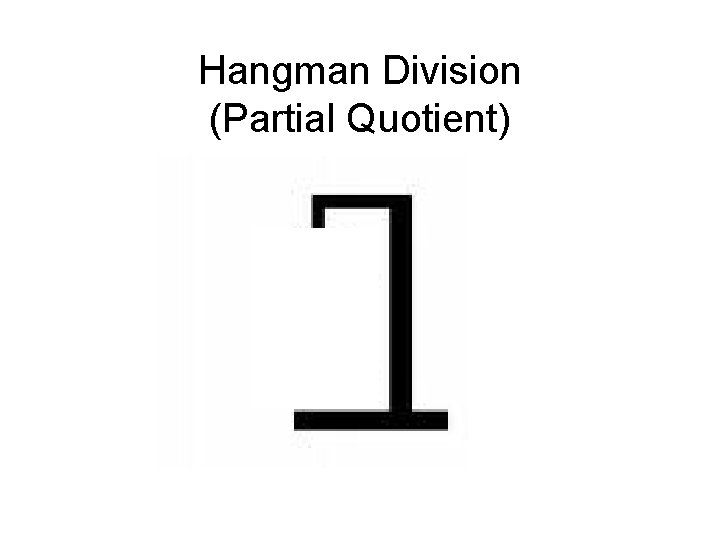 Hangman Division (Partial Quotient) 