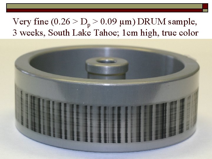 Very fine (0. 26 > Dp > 0. 09 µm) DRUM sample, 3 weeks,