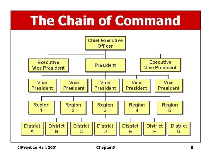 The Chain of Command Chief Executive Officer Executive Vice President Vice President Vice President