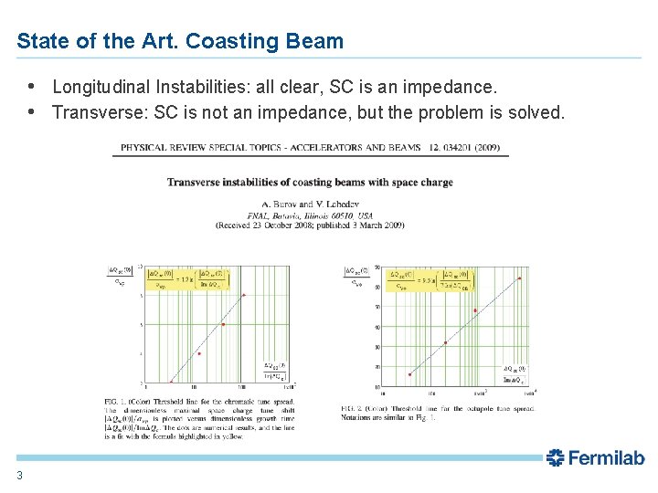 State of the Art. Coasting Beam • Longitudinal Instabilities: all clear, SC is an