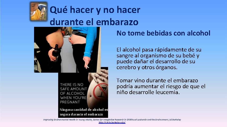 Qué hacer y no hacer durante el embarazo No tome bebidas con alcohol El