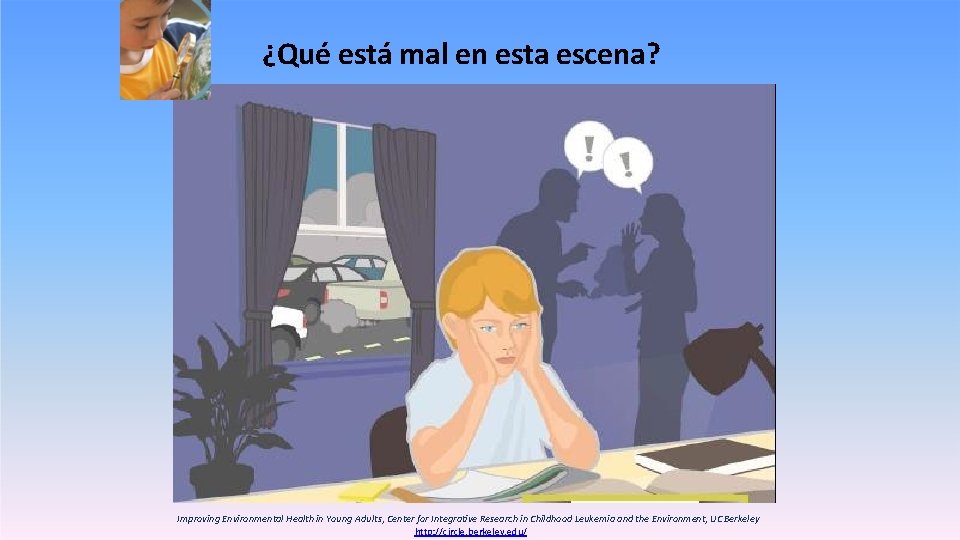 ¿Qué está mal en esta escena? Improving Environmental Health in Young Adults, Center for