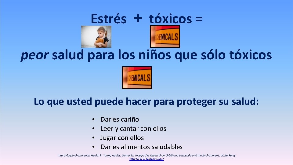 Estrés + tóxicos = peor salud para los niños que sólo tóxicos Lo que