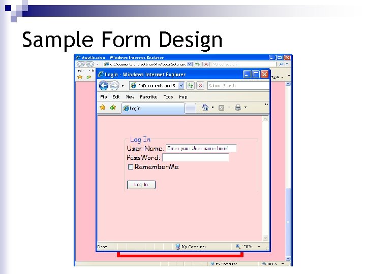 Sample Form Design Sample Form Design