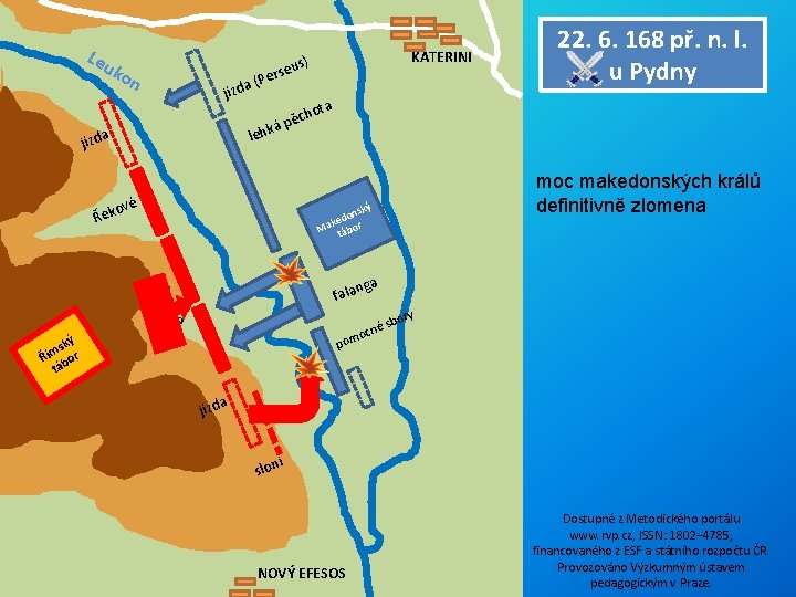 Leu n a jízd Řek KATERINI s) ko seu (Per 22. 6. 168 př.