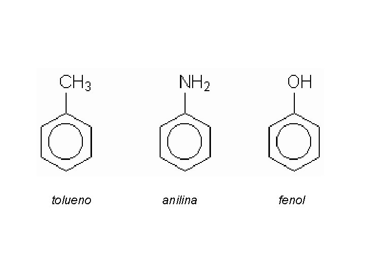 tolueno anilina fenol 