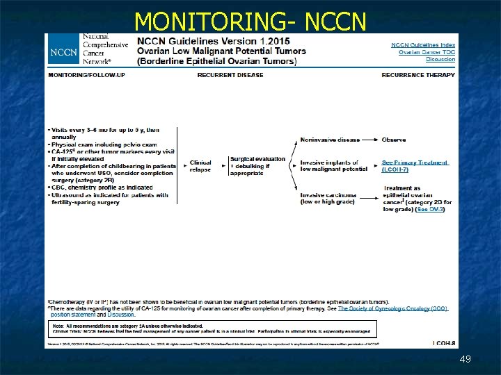 MONITORING- NCCN 49 