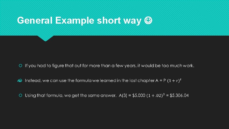 General Example short way General Example short way