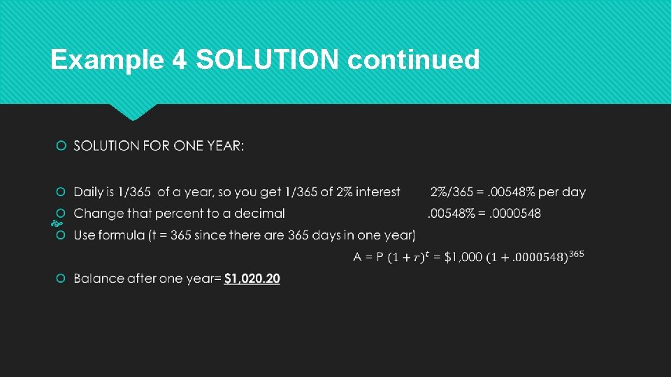 Example 4 SOLUTION continued Example 4 SOLUTION continued