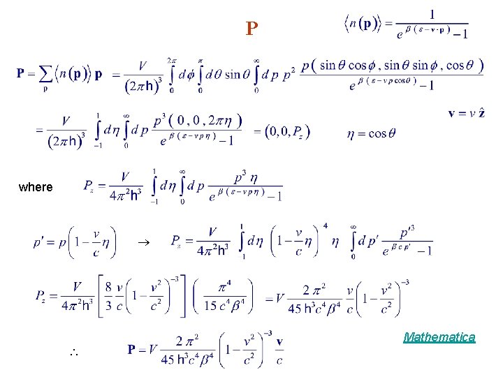P where Mathematica 