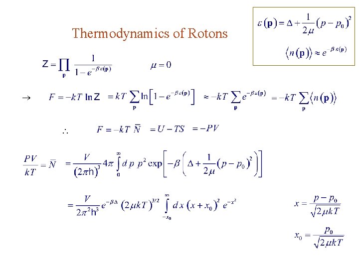 Thermodynamics of Rotons 