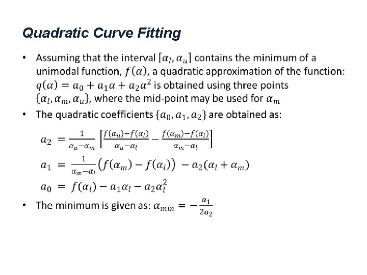 Quadratic Curve Fitting • 