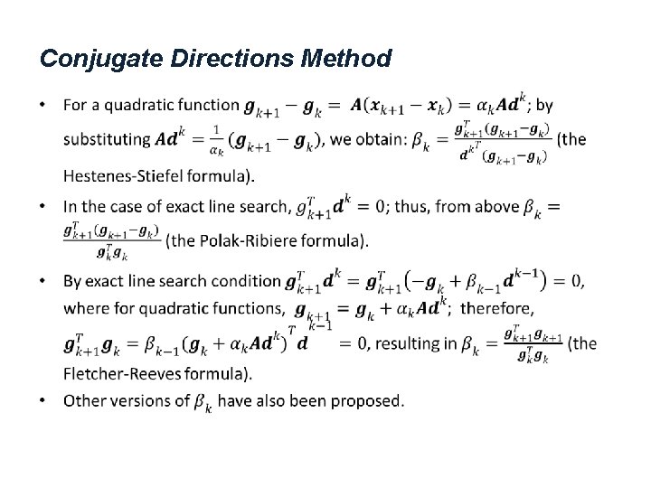 Conjugate Directions Method • 