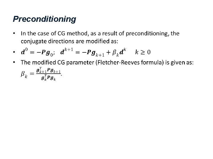 Preconditioning • 