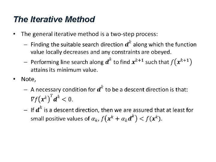 The Iterative Method • 