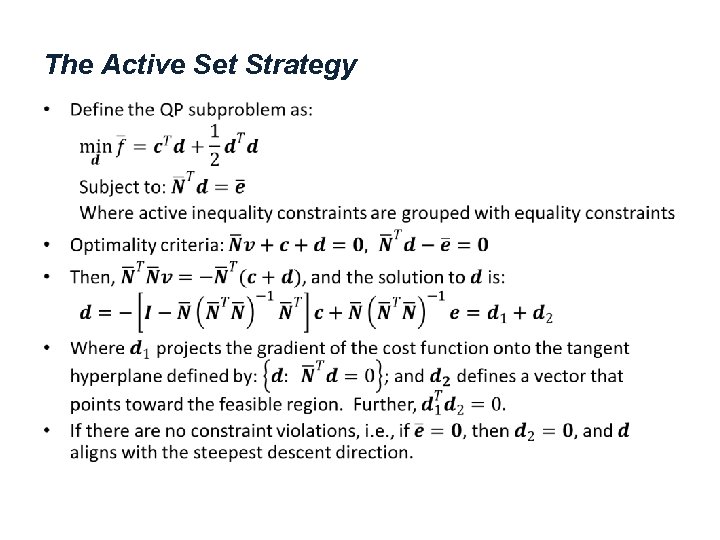 The Active Set Strategy • 