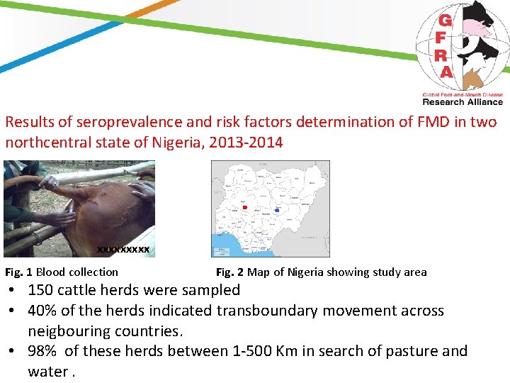 Results of seroprevalence and risk factors determination of FMD in two northcentral state of