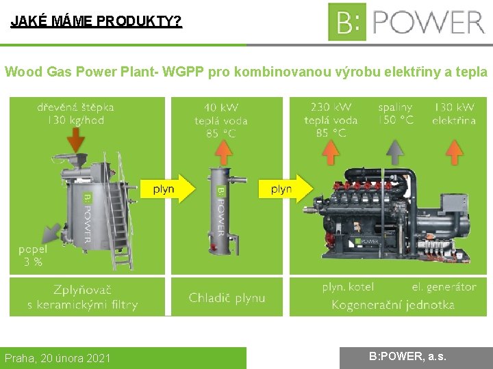 JAKÉ MÁME PRODUKTY? Wood Gas Power Plant- WGPP pro kombinovanou výrobu elektřiny a tepla