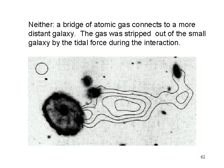 Neither: a bridge of atomic gas connects to a more distant galaxy. The gas