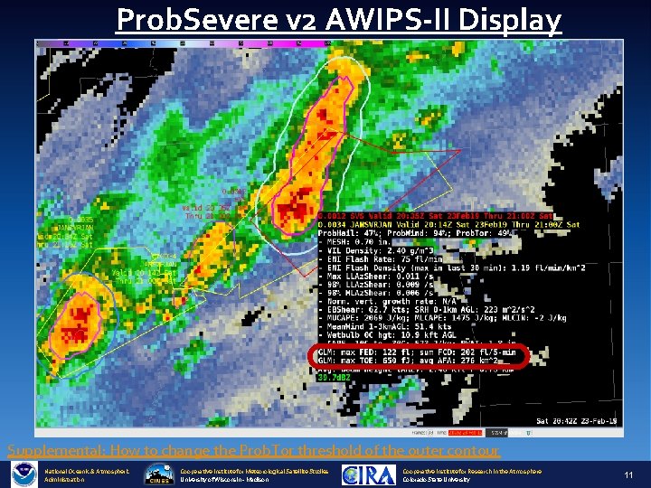 Prob. Severe v 2 AWIPS-II Display Supplemental: How to change the Prob. Tor threshold
