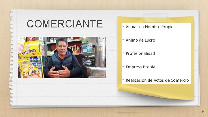 COMERCIANTE 5 