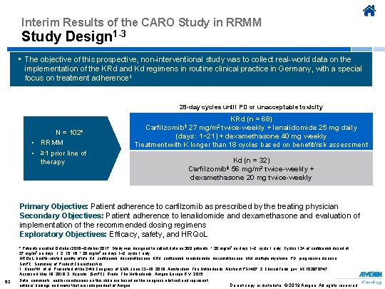 Interim Results of the CARO Study in RRMM Study Design 1 -3 • The