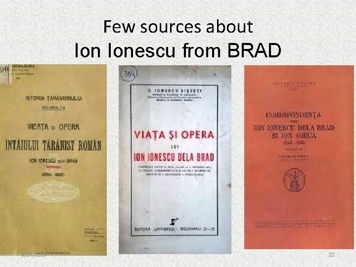 Few sources about Ionescu from BRAD 5/27/2019 22 Few sources about Ionescu from BRAD 5/27/2019 22