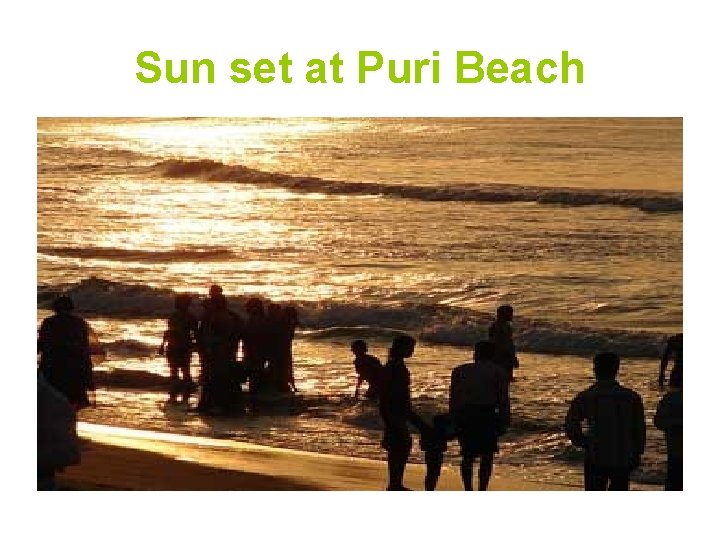 Sun set at Puri Beach 