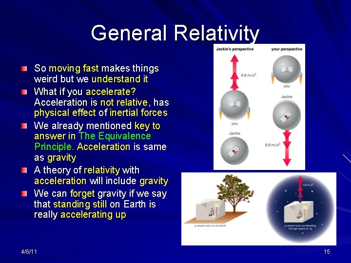 General Relativity So moving fast makes things weird but we understand it What if