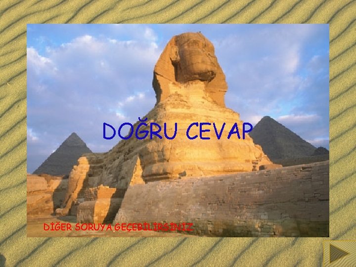 DOĞRU CEVAP DİĞER SORUYA GEÇEBİLİRSİNİZ 