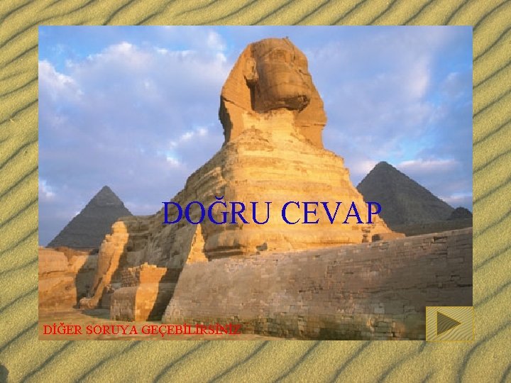 DOĞRU CEVAP DİĞER SORUYA GEÇEBİLİRSİNİZ 