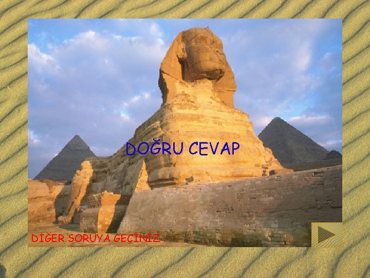 DOĞRU CEVAP DİĞER SORUYA GEÇİNİZ 