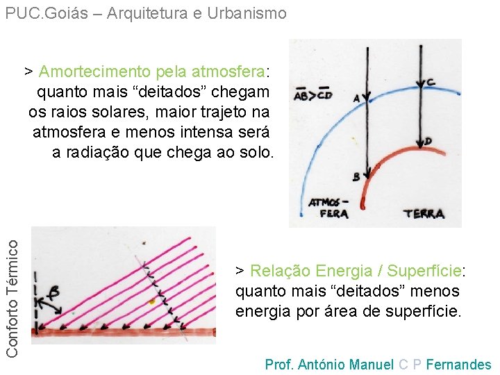 PUC. Goiás – Arquitetura e Urbanismo Conforto Térmico > Amortecimento pela atmosfera: quanto mais