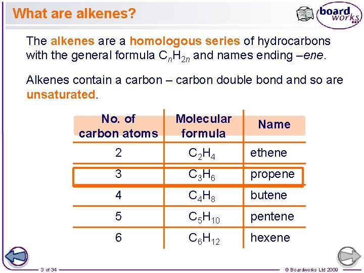 What are alkenes? The alkenes are a homologous series of hydrocarbons with the general