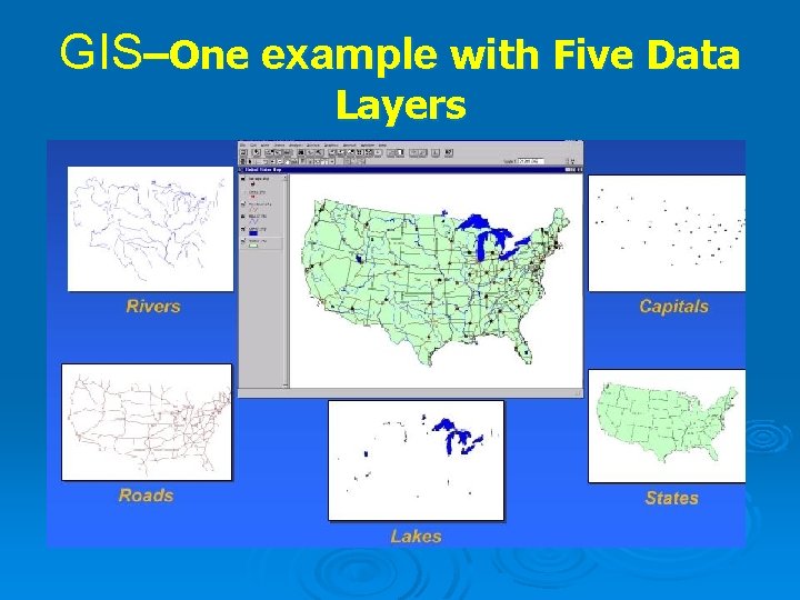 GIS–One example with Five Data Layers GIS–One example with Five Data Layers
