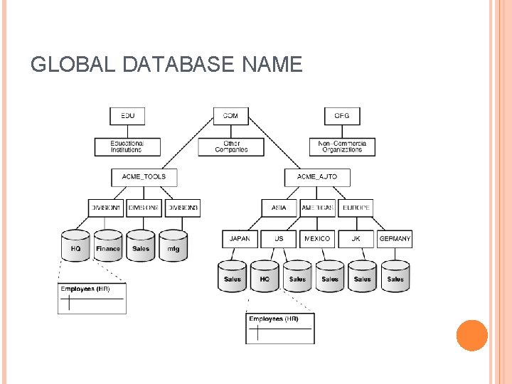 GLOBAL DATABASE NAME 