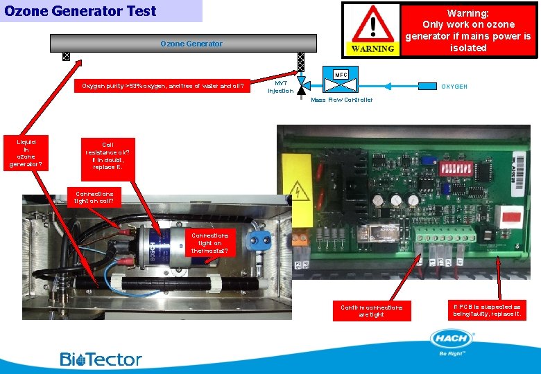 Ozone Generator Test Warning: Only work on ozone generator if mains power is isolated