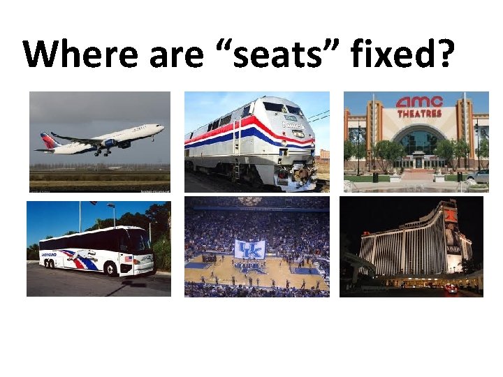 Where are “seats” fixed? 