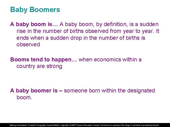 Baby Boomers A baby boom is… A baby boom, by definition, is a sudden