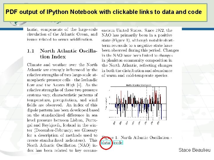 PDF output of IPython Notebook with clickable links to data and code Stace Beaulieu