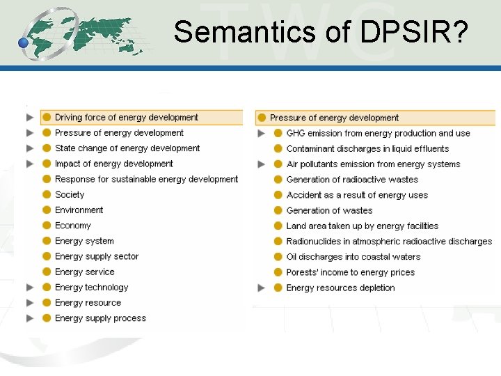 Semantics of DPSIR? 