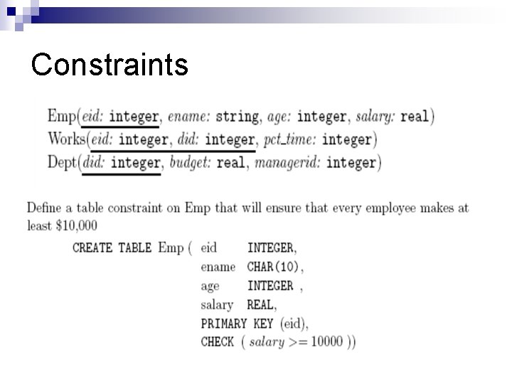 Constraints 